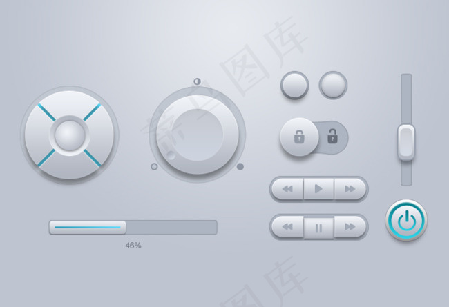 各种简约扁平化按钮 (2)