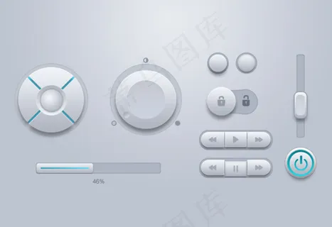 各种简约扁平化按钮 (2)