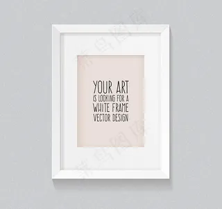 白色相框画框矢量设计
