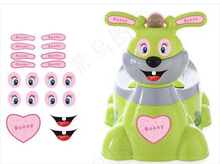 小兔子马桶贴纸图