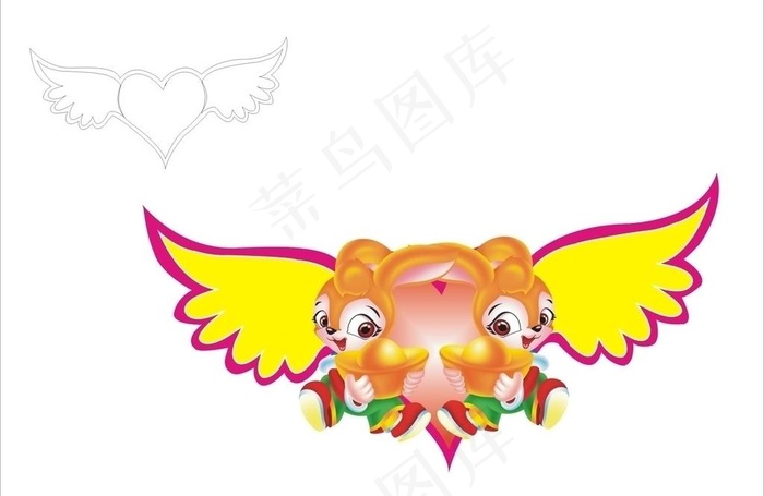 会飞的翅膀图片cdr矢量模版下载