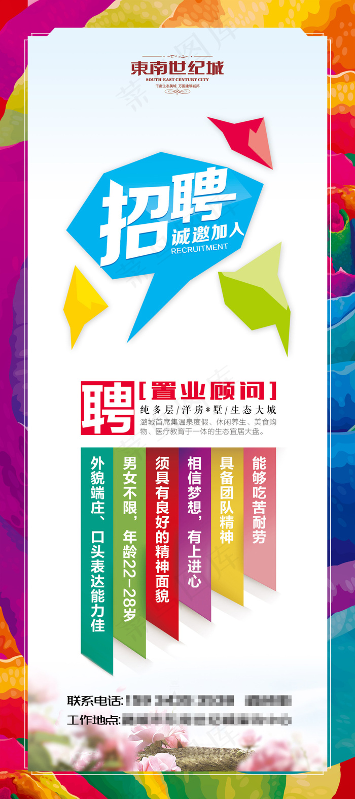 招聘展架(2268X5102(DPI:72))psd模版下载