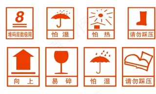 包装标识矢量图