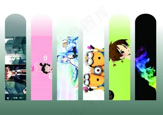 卡通书签 矢量图 cdr