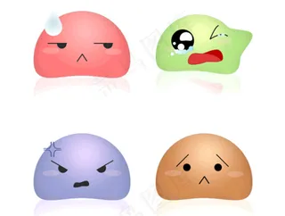 可爱五彩馒头表情