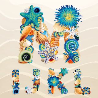 海洋主题创意字体矢量素材6