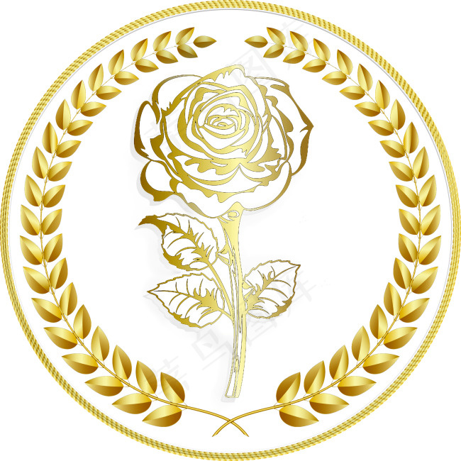 金色玫瑰LOGO