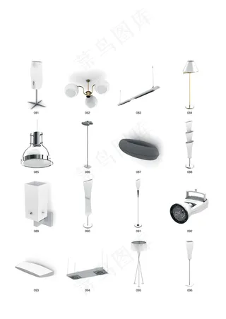 吊灯壁灯灯具模型