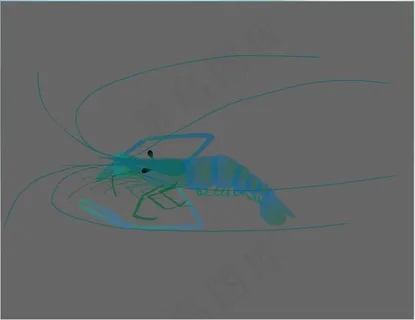逼真的虾flash矢量动画