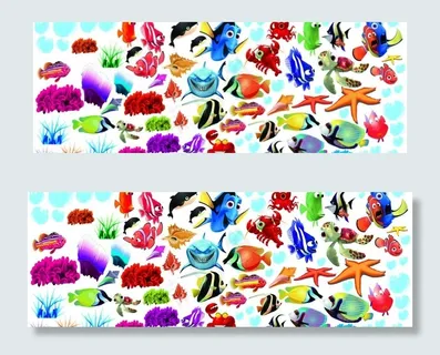 各种高清鱼类珊瑚礁设图片