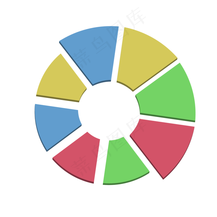彩色的ppt图表插画