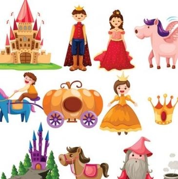 02矢量卡通童话形象