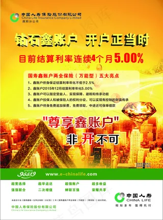 中国人寿尊享鑫账户彩页