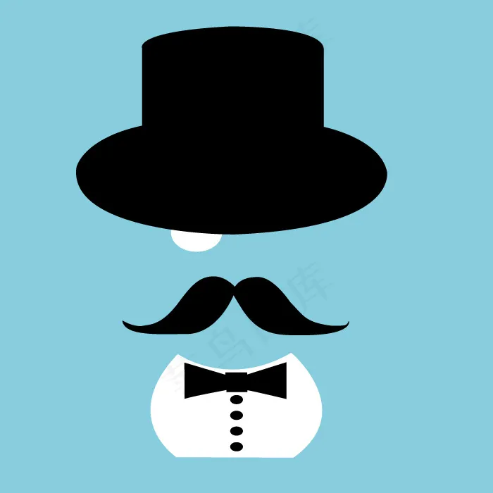 印花矢量图 帽子 胡子 衣服 胡子...ai矢量模版下载