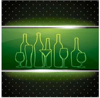 酒杯背景菜单—矢量素材