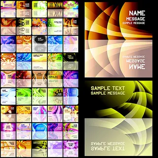 时尚炫彩名片模板