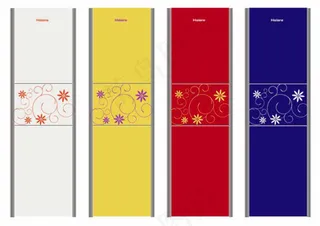 简约花纹花边图案 haier冰箱面...