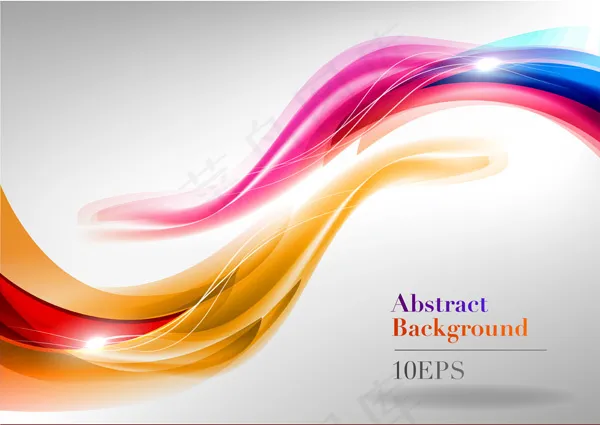 矢量素材幻彩动感流线背景eps,ai矢量模版下载