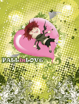 心形卡通人物可以用图案的矢量