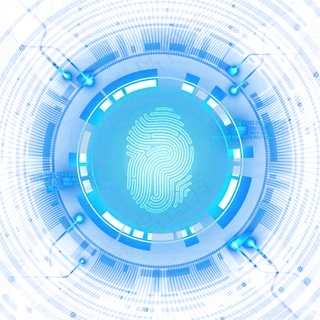 蓝色科技光效光晕光线炫背景PNG透...