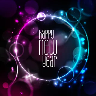 幻彩圆环背景矢量素材