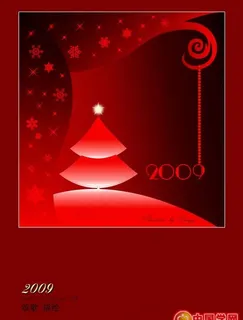 2009圣诞节贺卡模板矢量素材