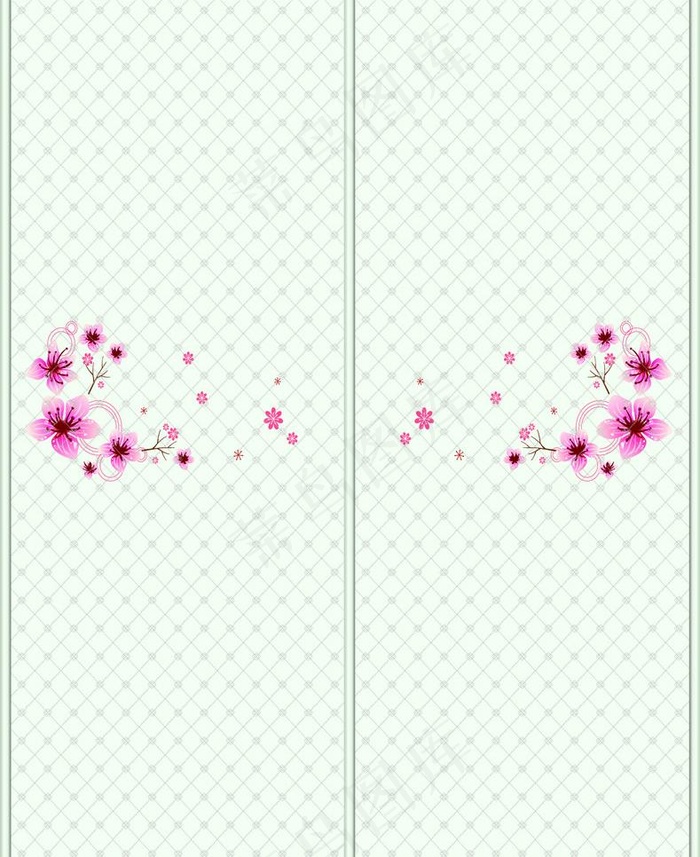 矢量皮革小花移门