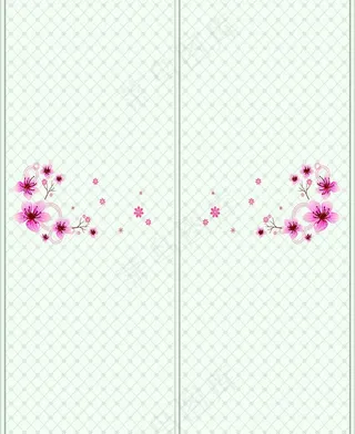 矢量皮革小花移门