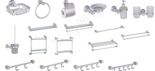 毛巾架复古圆头4系列（透明背景）图...