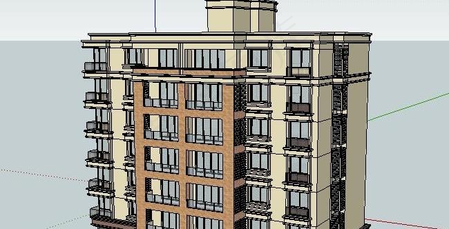 江南苏州住宅楼建筑模型