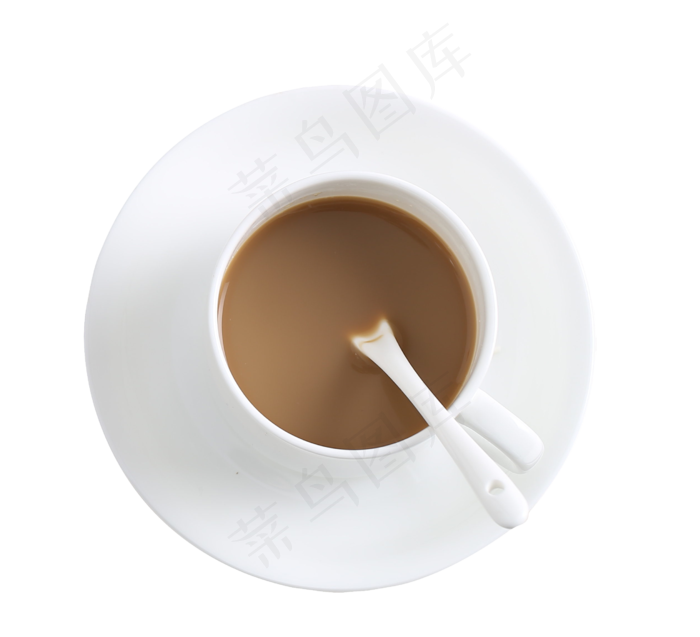 白色盘子里的咖啡奶茶,免抠元素