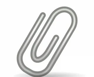 倾斜的曲别针矢量图像