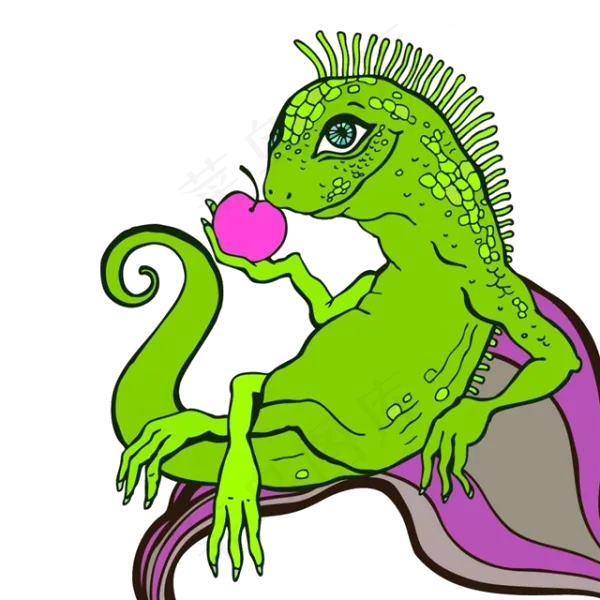 卡通蜥蜴动物图片海报素材