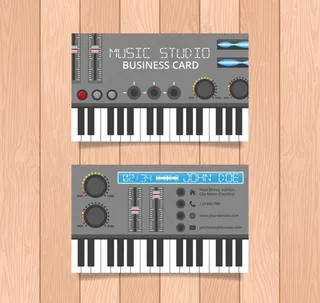 电子琴 调音台背景名片