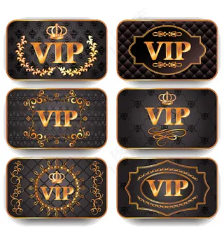 黑色高档欧式花纹会员卡