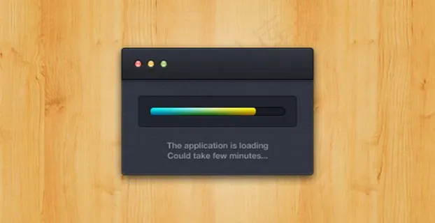 黑色进度条PSD分层