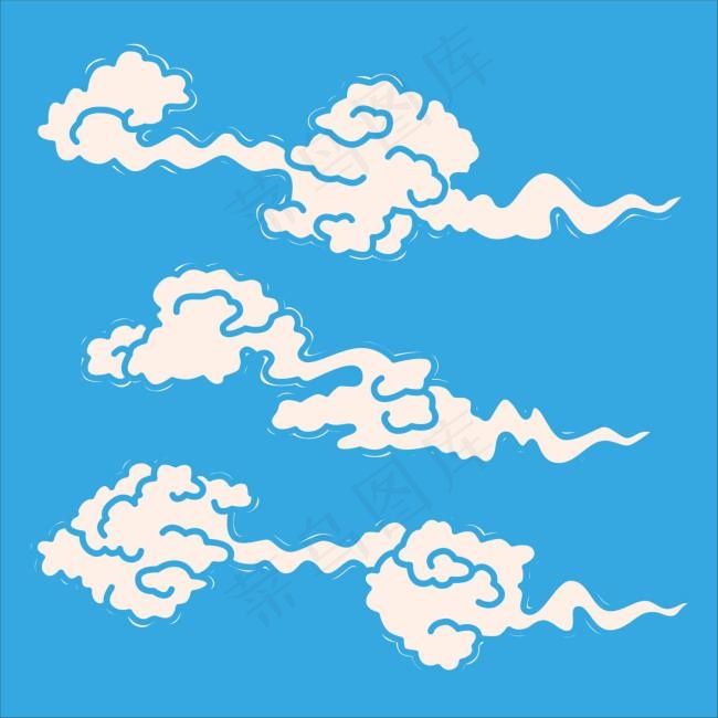 云朵花纹底纹ai矢量模版下载