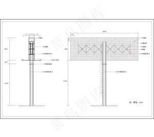 户外高炮广告牌施工图图片