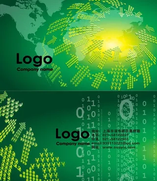 金融名片模板图片