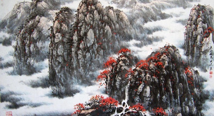 风景水墨画图片