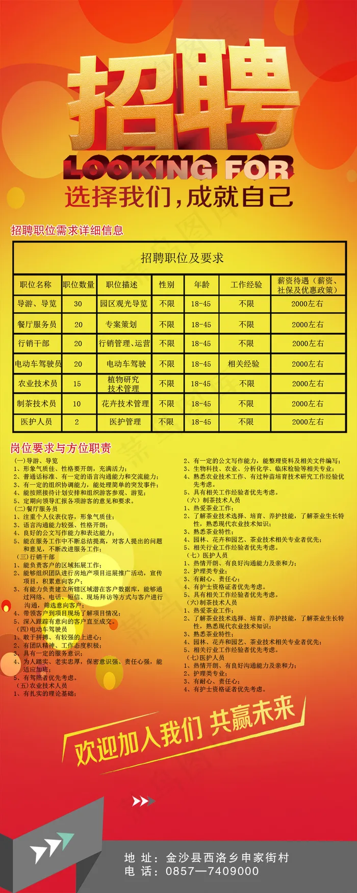 招聘海报易拉宝psd模版下载