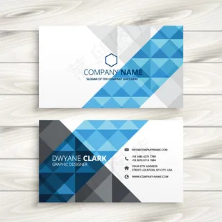 创意彩色几何底纹名片