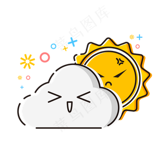 MBE天气图标多云矢量元素MBE天气图标多云矢量元素