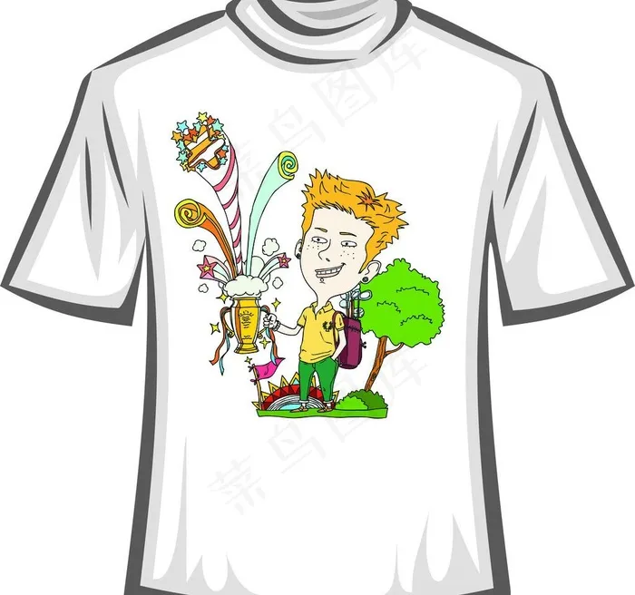 卡通T恤设计矢量素材cdr矢量模版下载