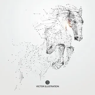 抽象时尚不规则图形粒子背景商务海报...