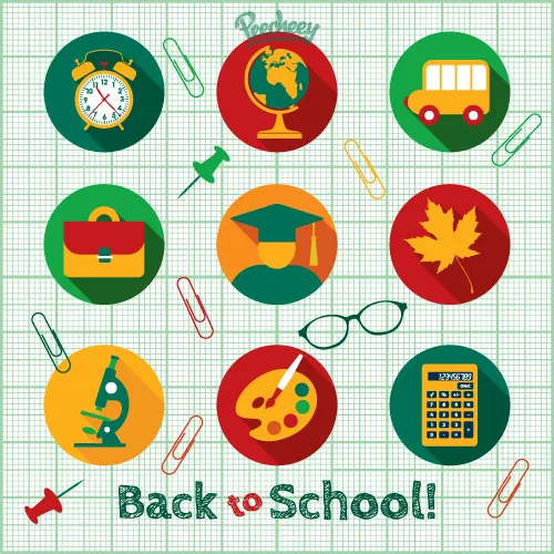 学习用品图标ai矢量模版下载