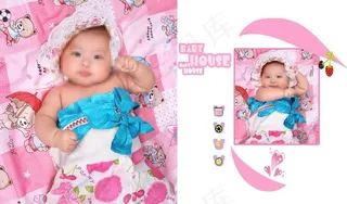 儿童摄影写真模板图片