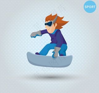 滑雪男孩图片