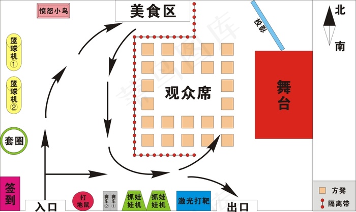 区位摆放布置图cdr矢量模版下载