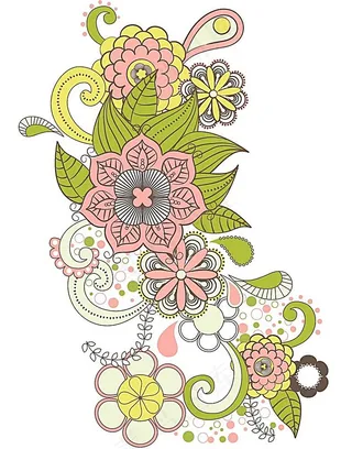 手绘装饰花纹背景素材